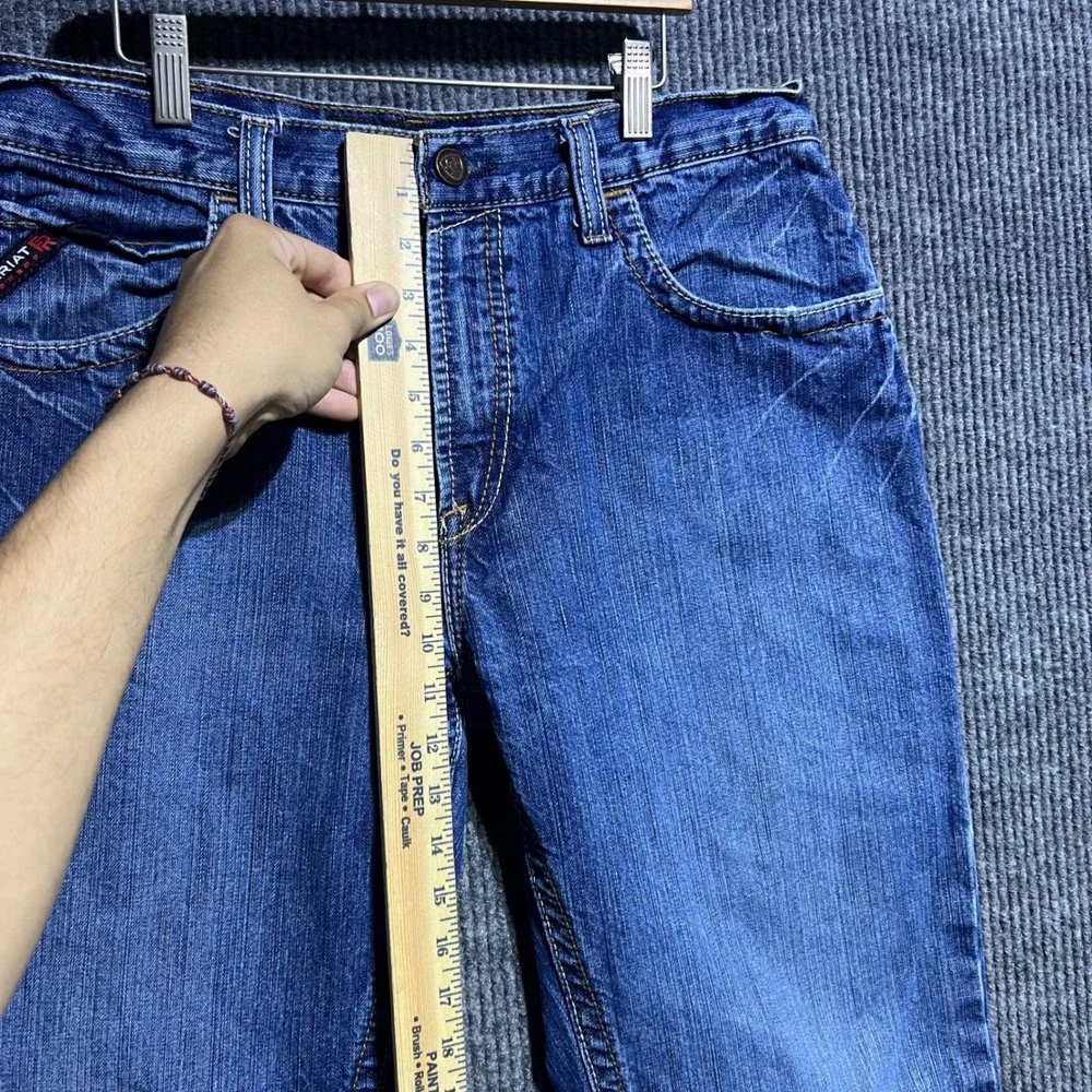 Ariat FR M3 Loose Straight Jeans Mens 34x34 Blue Denim Flame Resistant Workwear